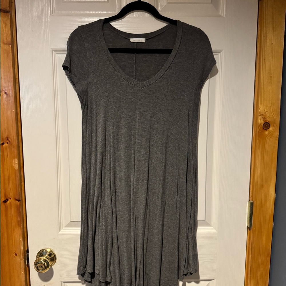 Reborn Slate Gray V-Neck Tunic